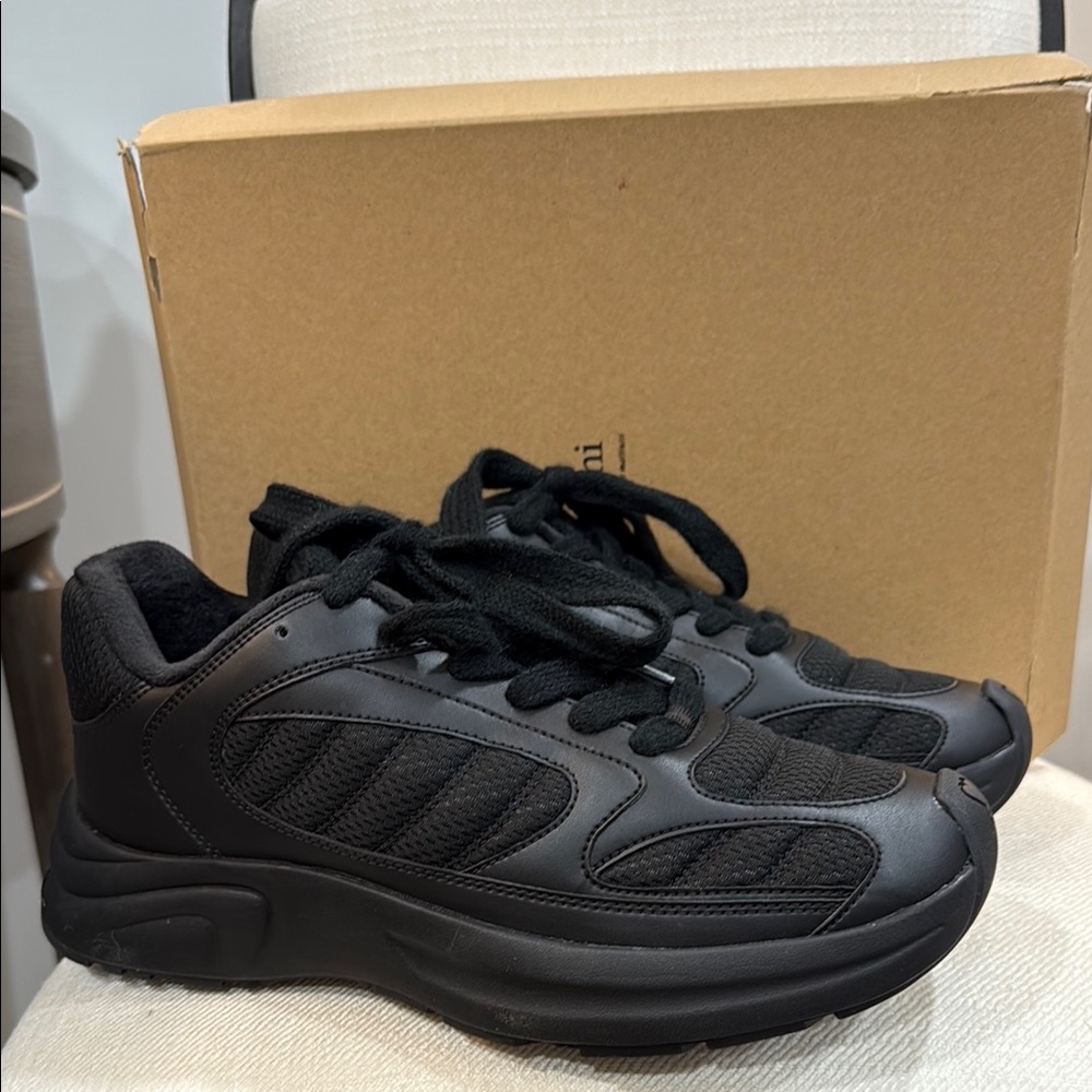 Ami Paris Men Black Athletic Low Top Shoes Size 42/ 9